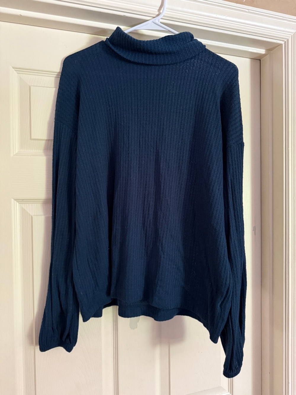 GAP Dark Navy Ribbed Mock Neck Sweater